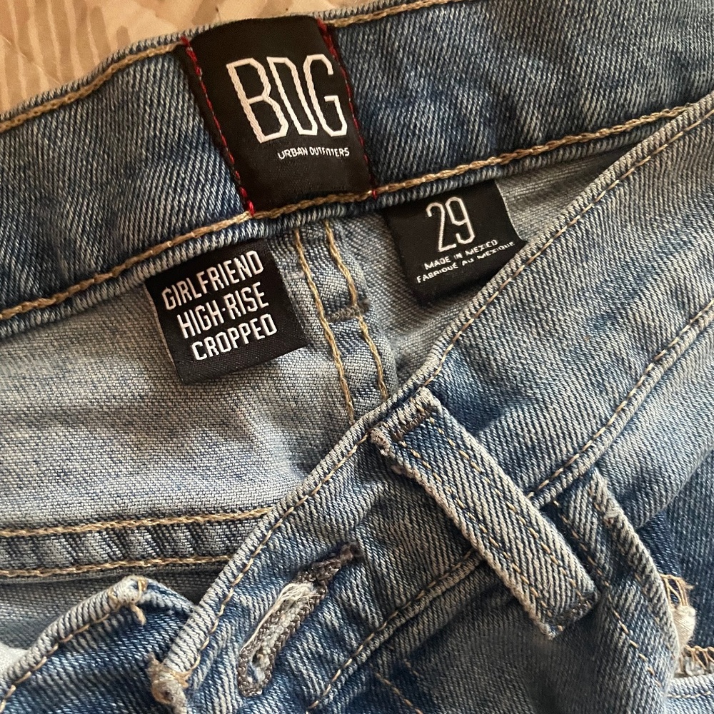 BDG High Rise Girlfriend Cropped Jeans